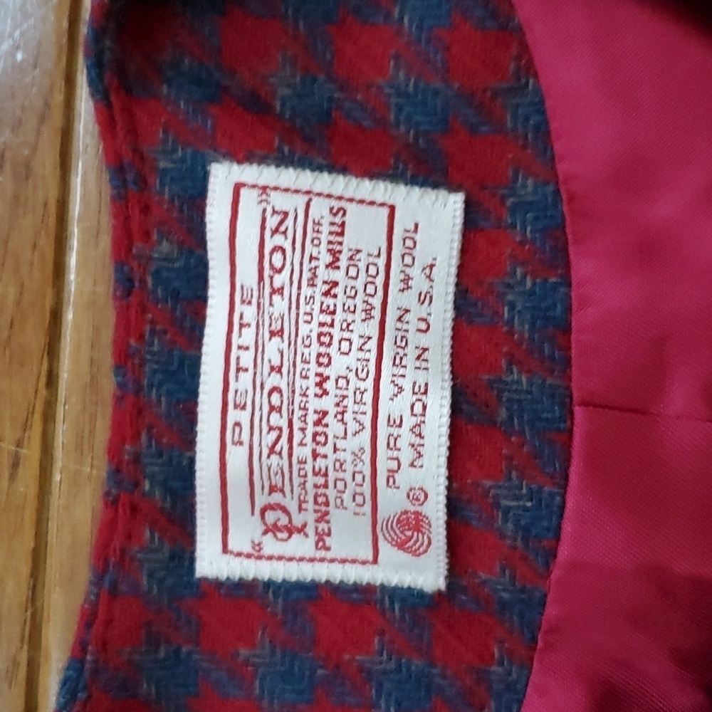 Pendleton Herringbone Wool Cropped Jacket - image 4